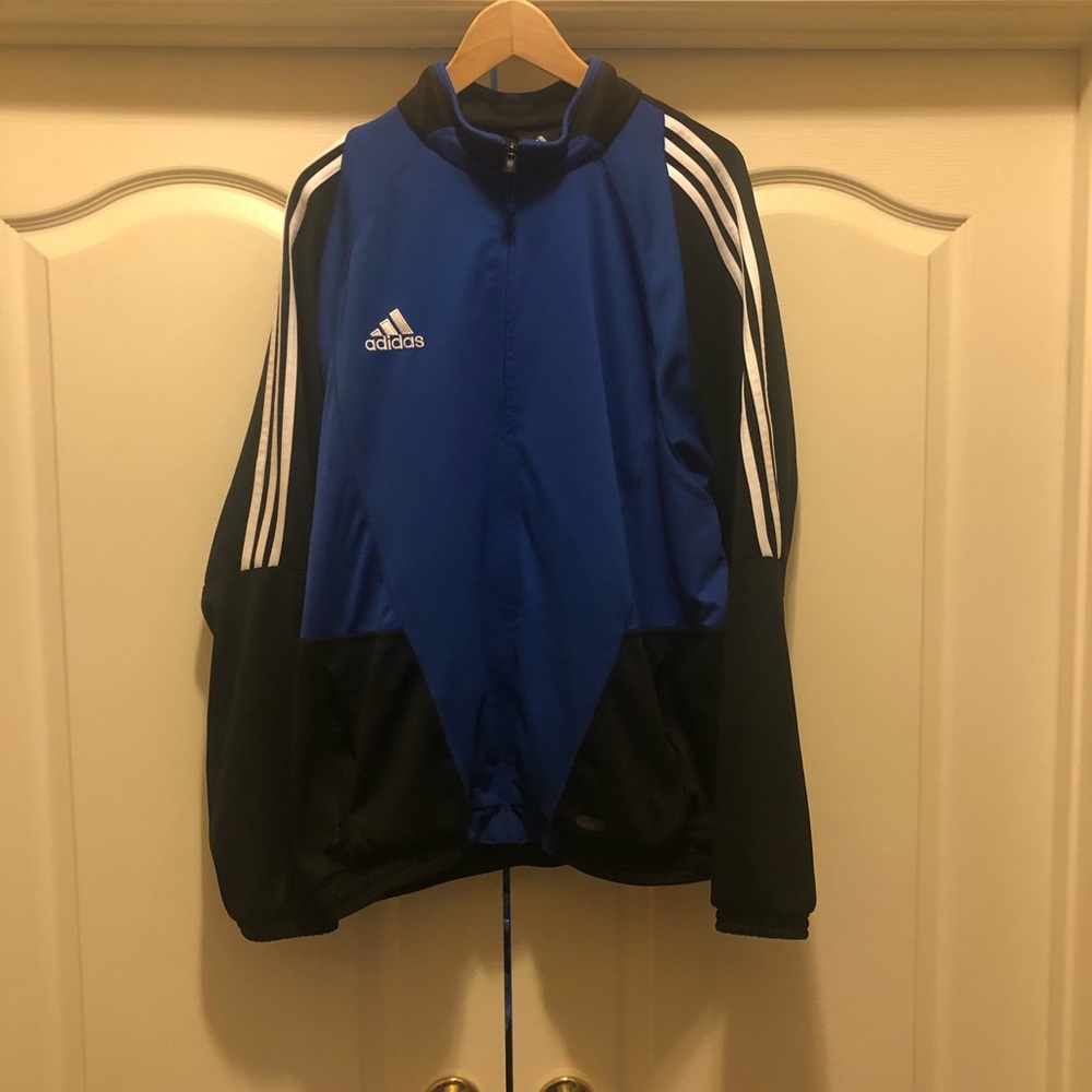 Adidas track jacket, 2 zip side pockets
